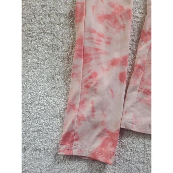 Hang Ten Small UV Protection UPF 50+ Long Sleeve Peach Tie Dye Stretch Swim Top - Picture 5 of 12